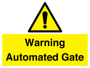 Warning Automated Gate